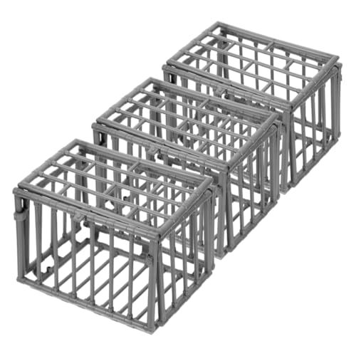 UKCOCO 3stücke Miniatur Käfig Dekorativer Miniatur Käfig Für Haustiere Langlebiges Kunststoffmaterial Für Mikro-Haus Dekoration Und Kreative Bastelprojekte von UKCOCO