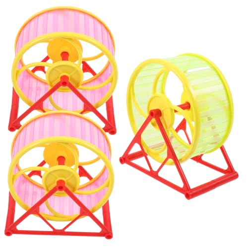 UKCOCO 3Stücke Lustige Hamster Laufspielzeuge Aus Kunststoff Fitnessräder Für Haustiere Für Hamster Und Kleintiere Bewegung Und Spielspaß von UKCOCO