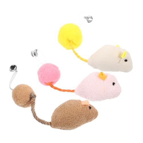 UKCOCO 3pcs Katzenspielzeugset Kleine Gefüllte Mäuse Mit Bellplüsch Rattenkatze Spielzeug Interaktiver Kätzchenkugel Für Innenkatzen Realistische Rattenplüschmen UKCOCO 3pcs Katzenspielzeugset Kleine Gefüllte Mäuse Mit Bellplüsch Rattenkatze Spielzeug Interaktiver Kätzchenkugel Für Innenkatzen Realistische Rattenplüschmen von UKCOCO