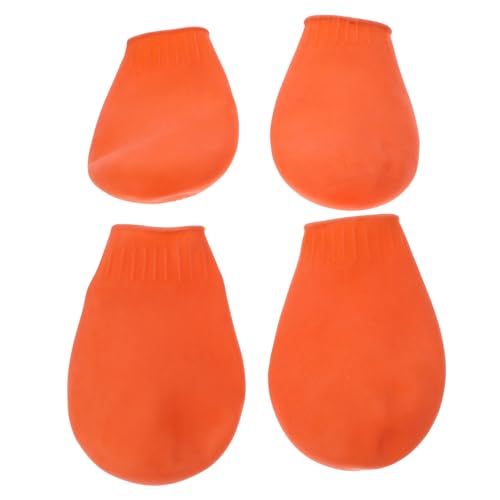 UKCOCO 4 Stück Hundeschuhe Stiefel Für Hunde Haustiere Pfote Stiefeletten Datei Körperpflege rutschfeste Hundesocken Schuhe Für Hunde Wasserdicht Haustier Regenstiefel Zubehör von UKCOCO