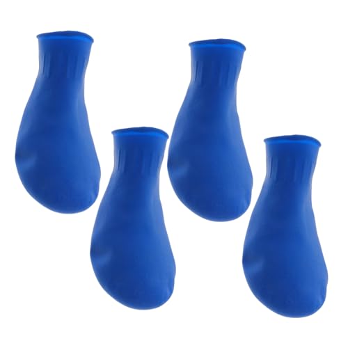 UKCOCO 4 Stück Hundeschuhe wasserdichte Stiefeletten Für Haustiere Körperpflege Regenstiefel Für Schuhe Für Hund Pfoten Hundesocke wasserdichte Regenschuhe Für Haustiere Größe Griff Blue von UKCOCO