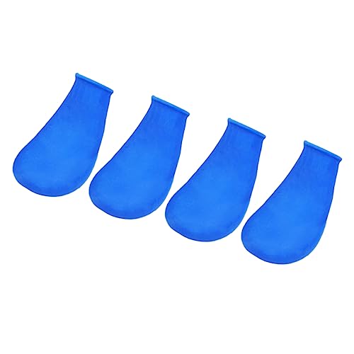 UKCOCO 4 Stück Hundestiefel Haustier Wanderschuhe für Hunde Körperpflege Regen Hund Galoschen rutschfeste Hundesocken Nicht hundeschuhe Dog Shoes Gummistiefel Stiefel für Hunde Blue von UKCOCO