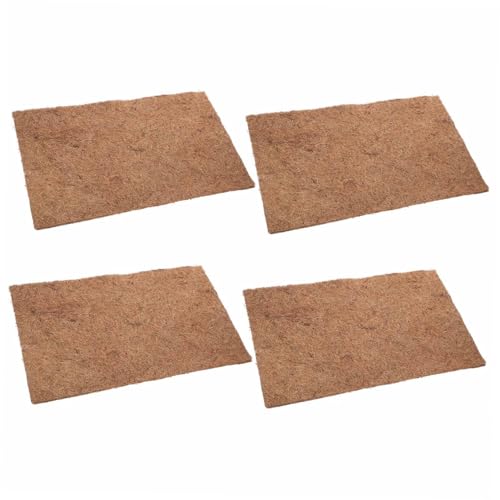 UKCOCO 4 Stück Kokosfasermatte Reptilienteppichmatte Terrarium Kokosmatten Korbeinlagen Reptilienmatte Bärtige Drachen Liefert Reptilienpanzerzubehör Sandmatte Für Bartagamen Kaffee von UKCOCO