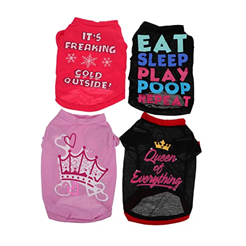 UKCOCO 4Stücke Hundebekleidung Shirts Für Kleine Hautfreundliches Material Und Komfortabel Für Urlaub Und Verschiedene UKCOCO 4Stücke Hundebekleidung Shirts Für Kleine Hautfreundliches Material Und Komfortabel Für Urlaub Und Verschiedene von UKCOCO