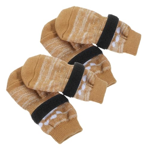 UKCOCO 4Stücke Warmhaltende Hundesocken Mit Antirutschsohle Atmungsaktive Und Verschleißfeste Haustiersocken Für Kleinen Hundeschutz Entzückendes Design von UKCOCO