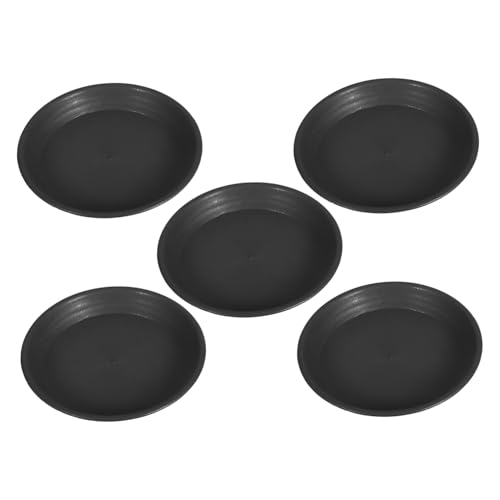 UKCOCO 5 Stück Blumentopf Tablett Pflanzschalen Wasserschalen Für Zimmerpflanzen Untersetzer Für Pflanzentöpfe Pflanzer Wasserfänger Tropfschale Für Blumentöpfe Pp Harz Dark Grey von UKCOCO