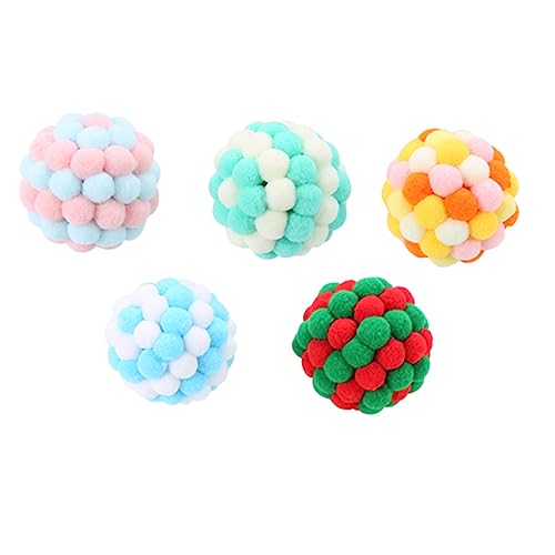 UKCOCO 5 Stück Haustierbedarf Katzenspielzeug Willkürlich Ausgestopft Kätzchen Bälle Katzenplüsch Spielzeugbälle Für Katzen Bunt Spielzeugkatzen Katze Plüschball UKCOCO 5 Stück Haustierbedarf Katzenspielzeug Willkürlich Ausgestopft Kätzchen Bälle Katzenplüsch Spielzeugbälle Für Katzen Bunt Spielzeugkatzen Katze Plüschball von UKCOCO