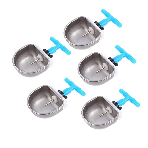 UKCOCO 5 Stück Kaninchen-wasserbrunnen Kaninchenwasserflasche Meerschweinchen Wasserflasche Trinknippel Für Kaninchen Futterspender Nagetier Automatisch Coop-Tasse Blue Rostfreier Stahl von UKCOCO