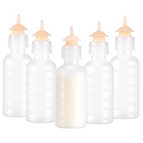 UKCOCO 5 Stück Leere PET-Flasche Saugflasche für Neugeborene Mini-Sauger für Kätzchen Flaschenfütterungsset für Welpen Flaschen für Kätzchen Babyflasche für Neugeborene Kieselgel Weiß UKCOCO 5 Stück Leere PET-Flasche Saugflasche für Neugeborene Mini-Sauger für Kätzchen Flaschenfütterungsset für Welpen Flaschen für Kätzchen Babyflasche für Neugeborene Kieselgel Weiß von UKCOCO