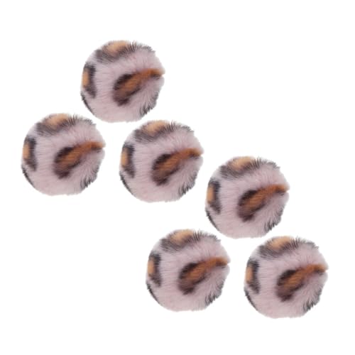 UKCOCO 6 Stück Plüschspielzeugball Mit Leopardenmuster Katzenspielzeug Katzen Pompom Bälle Katzenkratzbaum Haustierbedarf Kauspielzeug Für Kätzchen Ball Zum Kratzen Von Katzen von UKCOCO