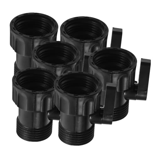 UKCOCO 6 Stück Schlauchabsperrventil Umsteller trimmen Abschaltung Kontrolle Tank bewässerungssystem zubehör gartenschlauch Reparatur Schlauch-Schnellkupplungen Wasserabsperrventil Black von UKCOCO