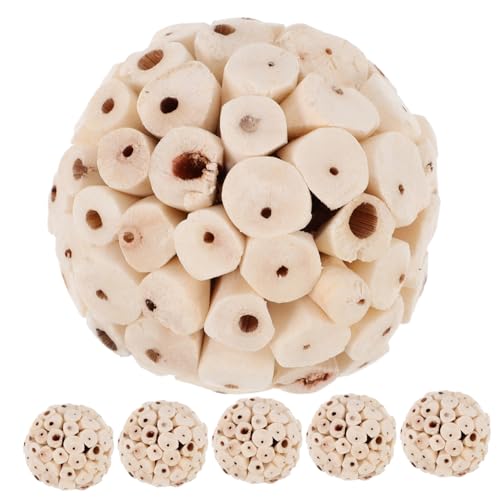 UKCOCO 6stücke Teiliges Aus Natürlichen Kaubällen Für Nagetiere Essbares Spielzeug Für Hamster Kaninchen Und Meerschweinchen Fördert Das Kauen Futtersuche Für Käfigzubehör UKCOCO 6stücke Teiliges Aus Natürlichen Kaubällen Für Nagetiere Essbares Spielzeug Für Hamster Kaninchen Und Meerschweinchen Fördert Das Kauen Futtersuche Für Käfigzubehör von UKCOCO
