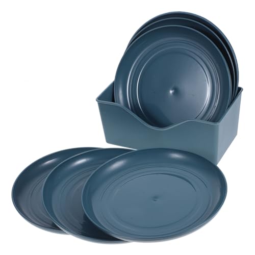 UKCOCO 8-teiliges Katzennäpfe-Set, Flacher Katzennapf Für Katzen, Nasse Futternäpfe, Unzerbrechlich, Breit, Kleiner Haustierteller Für Kätzchen, Kurzbeinige Katzen, Kunststoff, Blau UKCOCO 8-teiliges Katzennäpfe-Set, Flacher Katzennapf Für Katzen, Nasse Futternäpfe, Unzerbrechlich, Breit, Kleiner Haustierteller Für Kätzchen, Kurzbeinige Katzen, Kunststoff, Blau von UKCOCO