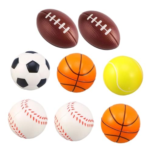 UKCOCO 8stücke Teiliges Pu Rückprall Trainingsspielzeug Für Hunde Und Katzen Bunte Langlebige Schaumstoffbälle Spiel Und Interaktion Für Welpen Und Haustiere von UKCOCO