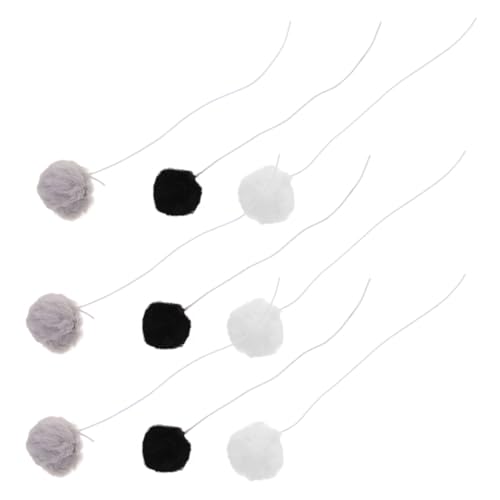UKCOCO 9pcs Interactive Cat Teaser Toy Plüschkugel Für Innenkatzen Puffkugeln Seil Für Zusätzlichen Spaß Für DIY Cat Climbing Tower Accessoires Kätzchen Jagen von UKCOCO