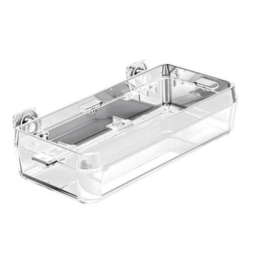 UKCOCO Anti-Escaping-Feeder für Essen klein Turtle Feeder Schildkrötenwasserfutterschalen Wiederverwendbare Reptilienschale Reptilienschalen Wassernapf ABS-Material Transparent von UKCOCO