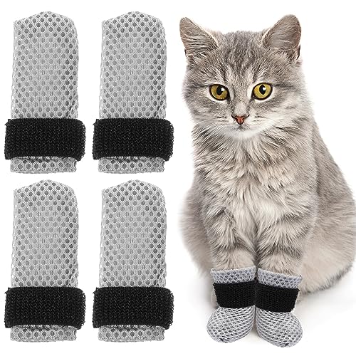 Anti-Kratz-Schuhe Für Katzen – Verstellbare Katzenschuhe Zum Kratzen Von Polyester-Katzenpfotenschutz Katzen-Anti-Rutsch-Sockenschuhe für Kätzchen von UKCOCO