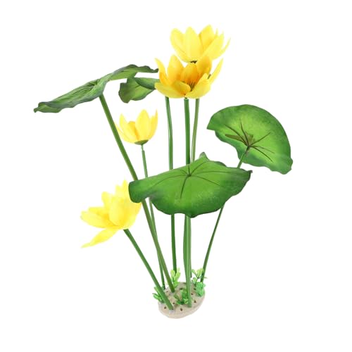 UKCOCO Aquarium Aquarienpflanzen Dekorieren Aquarienpflanzen Aus Seide Künstliche Aquarienpflanzen Zierpflanzen Für Aquarien Dekorationen Für Aquarien Fischtank Dekore Plastik Yellow von UKCOCO