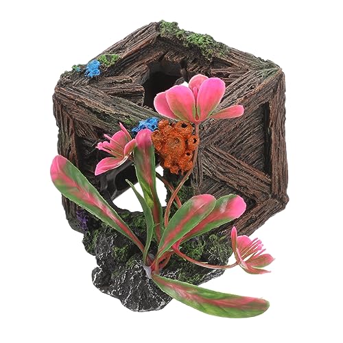 UKCOCO Aquarium Dekoration Aus Harz Handgefertigtes Ornament Für Aquarienlandschaften Antikes Design Für Süß Für Fische Und Reptilien von UKCOCO