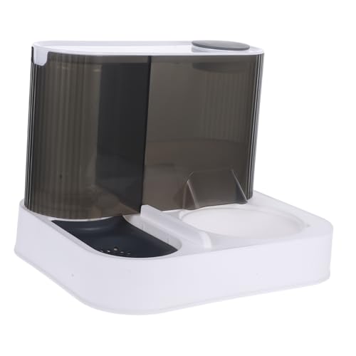 UKCOCO Automatische Katzenfutterautomatin Haustiernapf Langsame Fütterungsschüssel Futternäpfe Für Katzen Hundefutterstation Hundefutter Im Freien Hundebecken-futterspender Light Grey Abs von UKCOCO