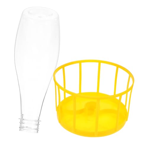 UKCOCO Automatische Wasserzufuhr Bartagame Futternapf Futterhalter Für Reptilien Schildkröte Wasserschale Wasserschale Futternapf Für Haustiere Abs Yellow von UKCOCO