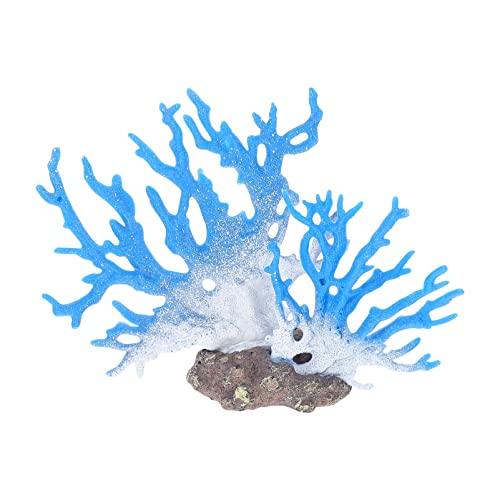 UKCOCO Kunstpflanze Coral Aquarium Dekorationen Korallenriff Künstliche Korallen Ornament Fisch Tank Dekoration Aquarium Ornament Harz Landschaft Dekoration Blau Kunstpflanzen von UKCOCO