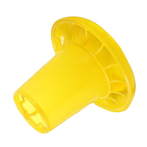 UKCOCO Futtereimer pet Food Container geflügelfutter Geflügel-Futterautomat mit Deckel Futterbehälter für Haustiere Geflügel Hühnerfutter Eimer Haustierbedarf Futtermittel Plastik Yellow von UKCOCO