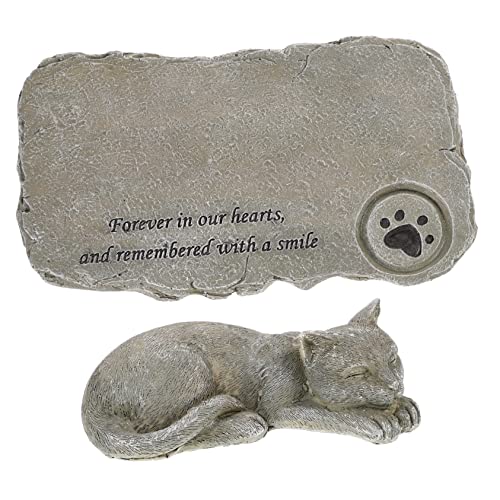 UKCOCO Gedenkstein aus Hochwertigem Harz Langlebige Katzenstatue für Garten Pet Memorial zur Erinnerung für Tierfreunde UKCOCO Gedenkstein aus Hochwertigem Harz Langlebige Katzenstatue für Garten Pet Memorial zur Erinnerung für Tierfreunde von UKCOCO