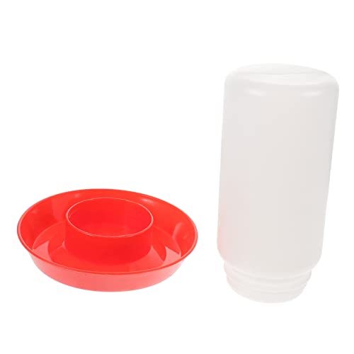 UKCOCO Geflügelfutter Essen Automatischer Hühnerfutterautomat Ratte Hungrig Futterspender Tiere Heu Kaninchen Trinker Großes Geflügel Großer Hühnerstall Eimer-kit Trog Plastik von UKCOCO
