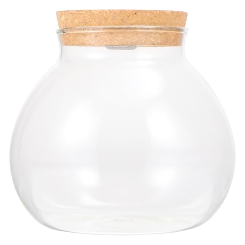 UKCOCO Glasflasche Landschaftsflasche Schreibtischaufsatz Behälter Mit Deckel Hochzeitsdeko Borosilikatglas Ökologische Terrarienflasche DIY Mikrolandschaftsflasche Landschaftshandwerk von UKCOCO