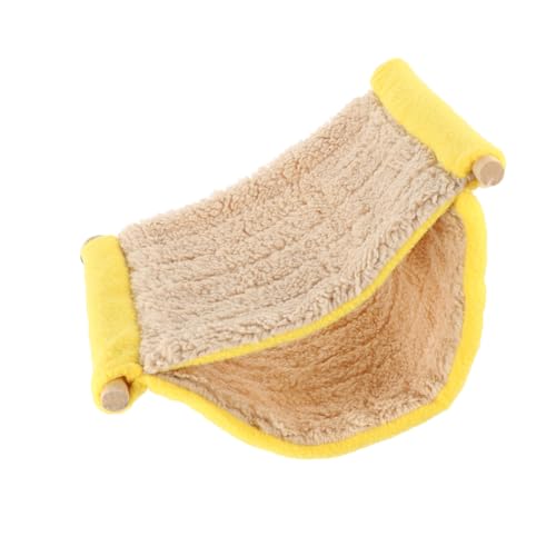 UKCOCO Hängende Plüschhängematte Klettertier-hängematten Frettchen-ratten-hängematte Hamsterzubehör Für Käfige Zubehör Für Sittichkäfige Winterwarme Rattenhängematte Flanell Yellow UKCOCO Hängende Plüschhängematte Klettertier-hängematten Frettchen-ratten-hängematte Hamsterzubehör Für Käfige Zubehör Für Sittichkäfige Winterwarme Rattenhängematte Flanell Yellow von UKCOCO