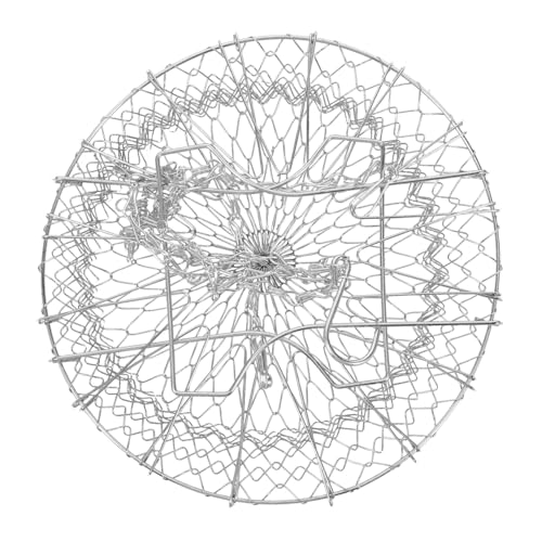 UKCOCO Hängender Futterspender Für Hühner Faltbarer Metallfütterkorb Für Gemüse Und Snacks Mit Kette Praktischer Hühnerfutterhalter Für Gesunde Ernährung UKCOCO Hängender Futterspender Für Hühner Faltbarer Metallfütterkorb Für Gemüse Und Snacks Mit Kette Praktischer Hühnerfutterhalter Für Gesunde Ernährung von UKCOCO