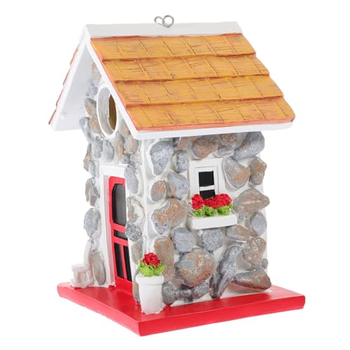 UKCOCO Hängendes Vogelhaus aus Hochwertigem Kunstharz und Dekoratives Nistkasten für Garten und Schaffen eine Sichere Nistumgebung UKCOCO Hängendes Vogelhaus aus Hochwertigem Kunstharz und Dekoratives Nistkasten für Garten und Schaffen eine Sichere Nistumgebung von UKCOCO