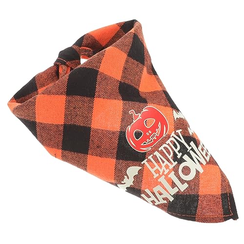 UKCOCO Halloween Hundebandana mit Nachleuchteffekt Halstuch für Katzen für Haustier Partys Happy Halloween Design aus Baumwoll von UKCOCO