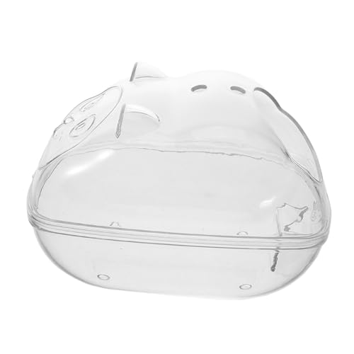 UKCOCO Hamster Badewanne Chinchillakäfig Hamsterbett Aus Kunststoff Futternapf Für Hamster Badewanne Kleiner Tiertoiletten Badezubehör Für Tiere Hamsterbad Kleintierbedarf Transparent Pp von UKCOCO