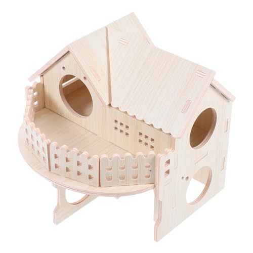 UKCOCO Hamster Käfig Accessoire Holz Hamster Holz Hamster Spielzeug Hamster Holz Nest Hamster Multi -Kammer -Hamster -versteck Hamster von UKCOCO