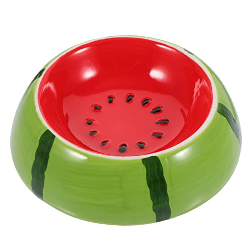 UKCOCO Futternapf Keramikschüssel Kleine Tierschüssel Wassermelone Food Bowl Water Bowl Guinea Pig Food Bowl Food Teller Fütterungsschüssel für von UKCOCO