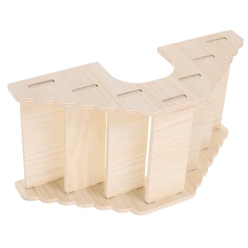 UKCOCO Hamster Kletterleiter Aus Holz Chinchilla Für Käfigdekoration Für Hamster Tierkletterleiter Und Versteckmöglichkeit Robust Und Langlebig von UKCOCO