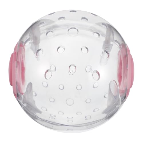 UKCOCO Hamster Laufball Hamster Hamsterball Haustier Hamster zubehör Hamster Laufrad Stummes Hamsterrad Hamsterspielzeug Heimtrainer für kleine Haustiere Plastik Rosa von UKCOCO