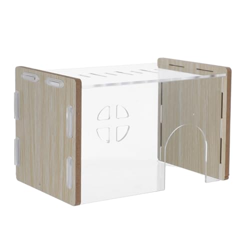 UKCOCO Hamster Transparentes Versteck Hamsterversteck Versteck Für Hamster Kleintierversteck Hamsterplattform Dusche Badewanne Hamsteraktivitätsspielzeug Praktisches Hamsterhaus von UKCOCO
