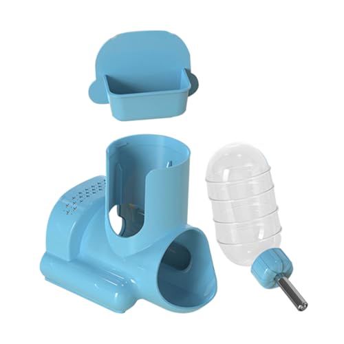 UKCOCO Hamster Wasserflasche Mit Futterbehälter Und Versteck Automatischer Wasserspender Für Kleine Haustiere Aus Langlebigem Material von UKCOCO