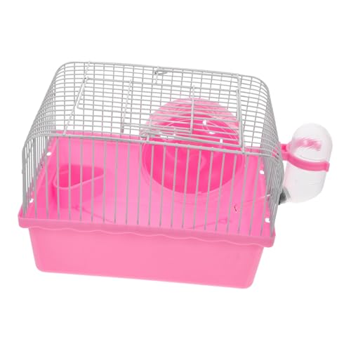 UKCOCO Hamsterkäfig Nagetier Chinchilla Käfige Hamster Tragetasche Käfig Haustier Tragbare Transportbox Für Hamster Wasser Zwinger Klein Tragbare Hamsterreise Rosa Abs von UKCOCO