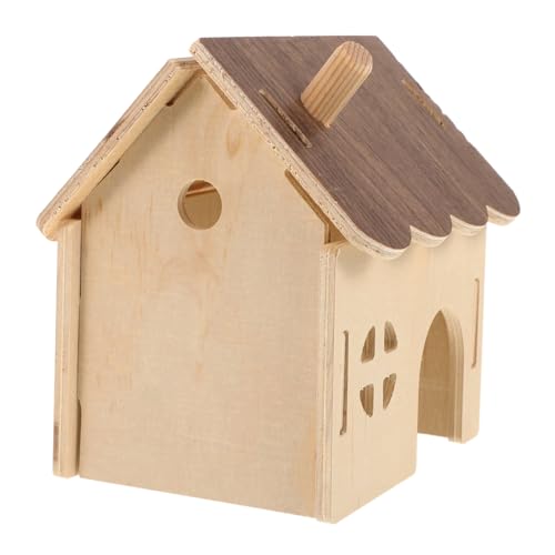UKCOCO Hamsternest Aus Holz Käfigstall Für Streu Kleines Gemütliches Hamsterhaus Tunnel Mäuseunterschlupf Nistplatz Für Meerschweinchen Versteck Tierhaus Für Den Innenbereich UKCOCO Hamsternest Aus Holz Käfigstall Für Streu Kleines Gemütliches Hamsterhaus Tunnel Mäuseunterschlupf Nistplatz Für Meerschweinchen Versteck Tierhaus Für Den Innenbereich von UKCOCO
