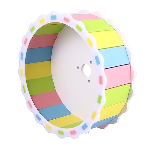 UKCOCO Hamsterrad Ratten- und Mausspielzeugkäfig Hundespielzeug leises hamsterrad klein Puzzle Hamster hamsterspielzeug Holzrad Hamster spielt Rad Bambus von UKCOCO
