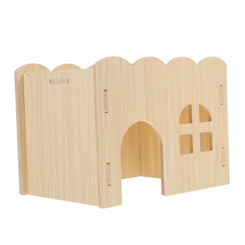 UKCOCO Hamsterversteck Hamster Hamsterhaus für Hamster entzückendes Rattenhaus Käfig-Eichhörnchen-Versteck dekoratives Rattenversteck Hamsterschutzhaus hölzern Beige UKCOCO Hamsterversteck Hamster Hamsterhaus für Hamster entzückendes Rattenhaus Käfig-Eichhörnchen-Versteck dekoratives Rattenversteck Hamsterschutzhaus hölzern Beige von UKCOCO