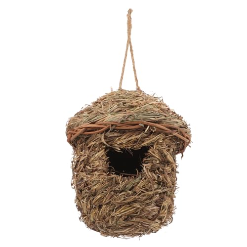 UKCOCO Handgewebtes Vogelhaus Aus Stroh Hängendes Nistnest Für Papageien Langlebig Für Garten Und Veranda Für Kleine UKCOCO Handgewebtes Vogelhaus Aus Stroh Hängendes Nistnest Für Papageien Langlebig Für Garten Und Veranda Für Kleine von UKCOCO