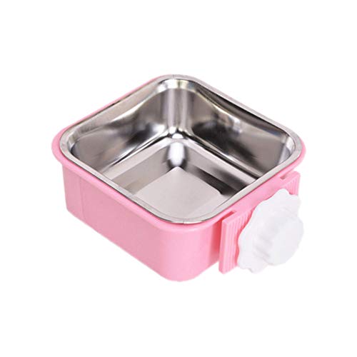UKCOCO Hanging Dog Bowl, Water Bowl for Dog Crate Stainless Steel Dog Crate Water Bowl Clip on Removable Dog Water Bowl Food Water Bowl Pet Supplies von UKCOCO