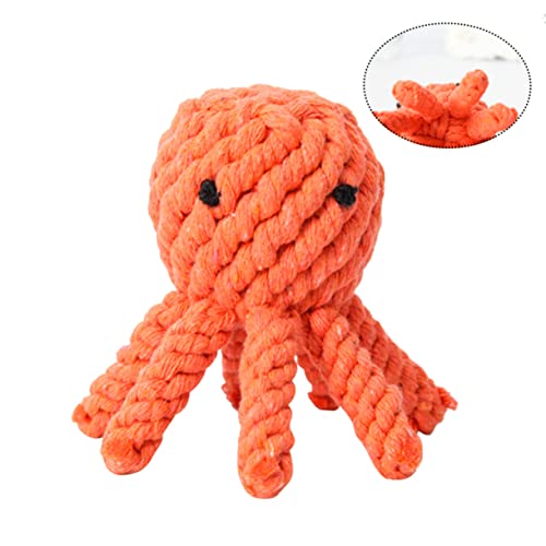 UKCOCO Haustier Beißspielzeug Seilspielzeug für kleine Hunde lustig Baumwolle Krake interaktives Interactive Toys Hund spielt Hundebissspielzeug Orange UKCOCO Haustier Beißspielzeug Seilspielzeug für kleine Hunde lustig Baumwolle Krake interaktives Interactive Toys Hund spielt Hundebissspielzeug Orange von UKCOCO
