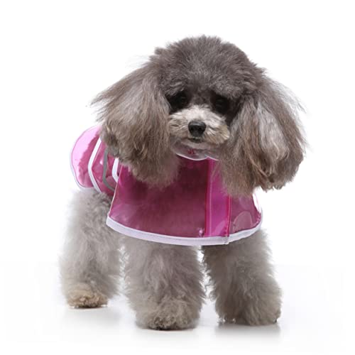 UKCOCO Haustier Hund Overall groß Hündchen Haube Größe züchten hunderegenmantel Dog rain Jacket wimperntusche Reflektierende Regenbekleidung für Hunde Haustier Hund Regenmantel Rosy von UKCOCO
