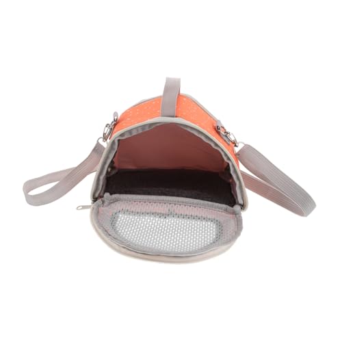 UKCOCO Haustier-ausflugstasche Hamstertasche Frettchenträger Haustierbedarf Atmungsaktive Hamstertrage Tragetasche Für Hamster Kaninchenträger Reisetasche Für Haustiere Polyester Orange von UKCOCO